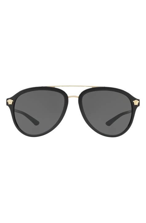 Versace Rock Icons 58mm Aviator Sunglasses 